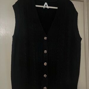 Dreamers Black Sleeveless knit vest